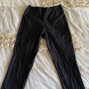 Black and white stripped pants